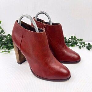 Steven by Steve Madden Sandra Leather Booties burgundy 8